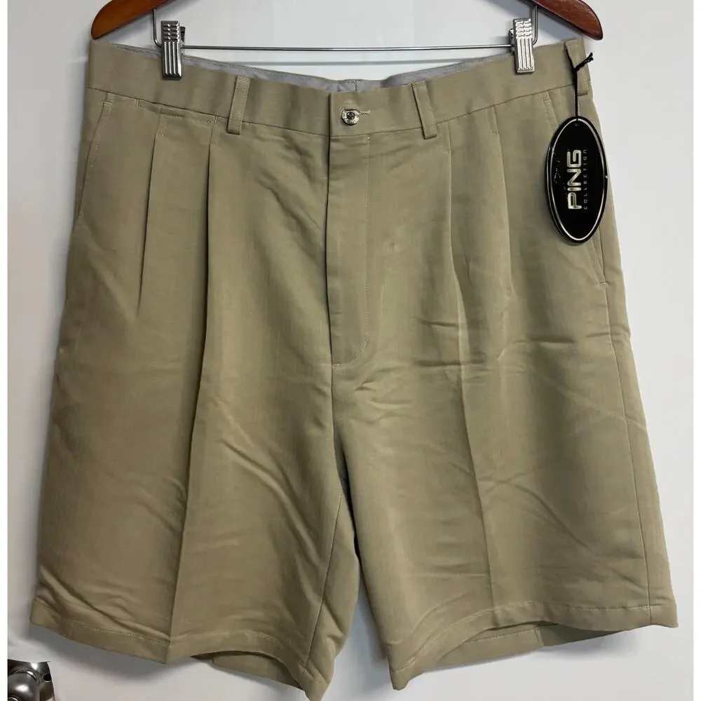 Nautica Saltaire PING Cargo & Chino Shorts Bundle Tan Beige Size 36 New Lot 4